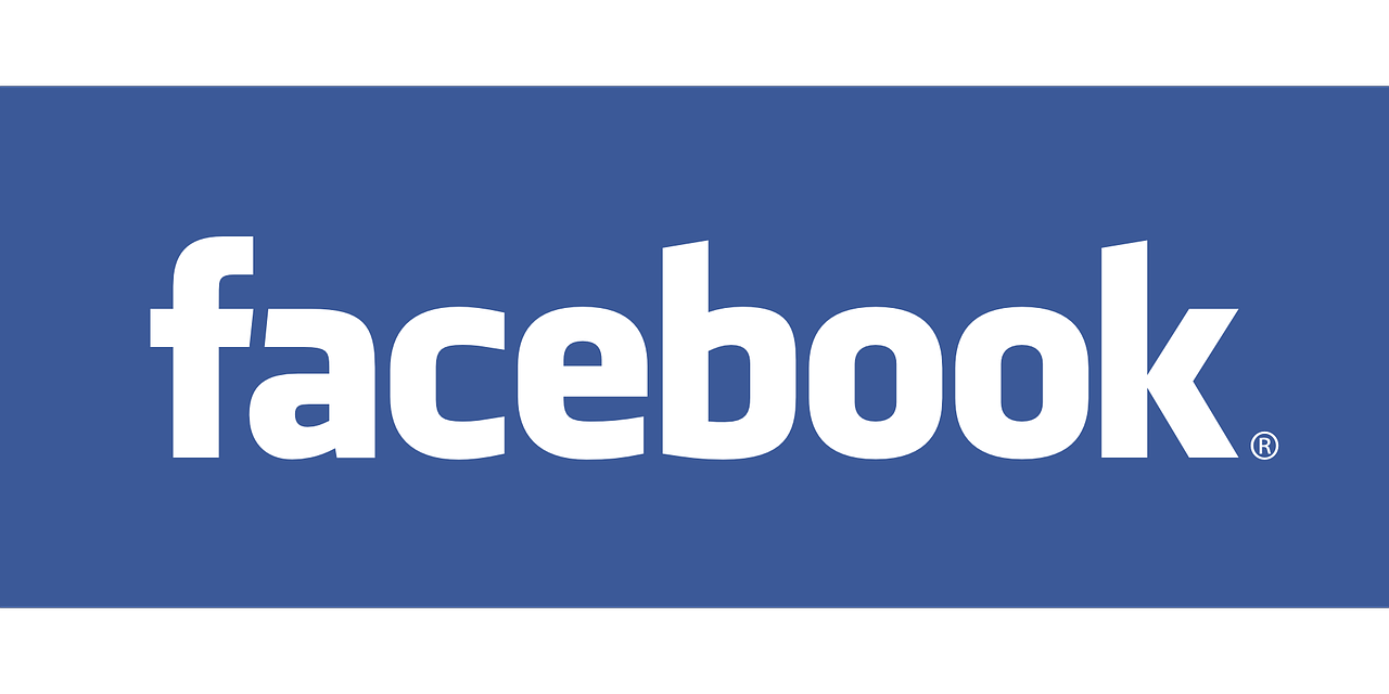 "Facebook" écrie sur fond bleu