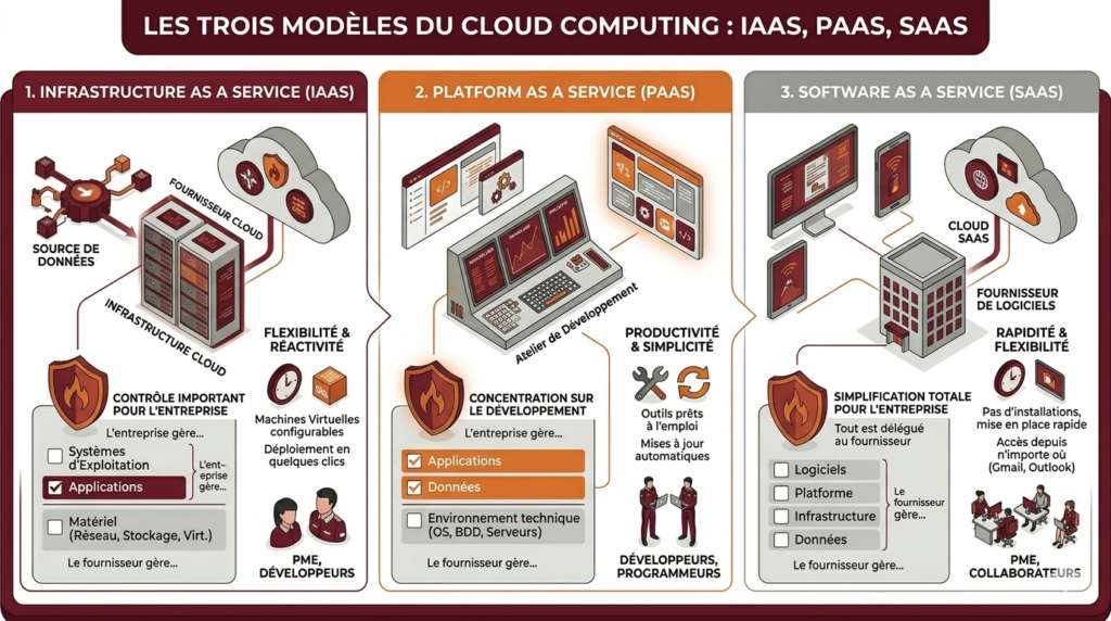 cloud, service, informatique, Saas, paas, iaas, informatique, cloud, sécurisé, modèle
