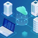 dessin serveur et ordinateur connecté sur cloud