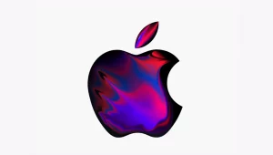 logo apple bleu/violet