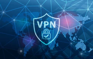 Bouclier VPN sur carte du monde