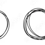 4 cercles chacun formé de toujours plus de traits
