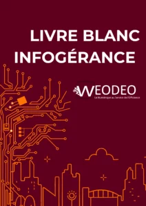 logo weodeo avec inscription de livre blanc