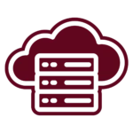 datacloud avec un nuage en arriere plan en rouge