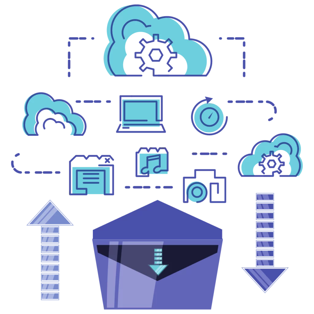schema cloud qui se dirige vers une enveloppe