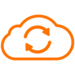 nuage avec cercle de flèche à l'intérieur du nuage