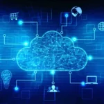 Icônes numérique entourant un cloud