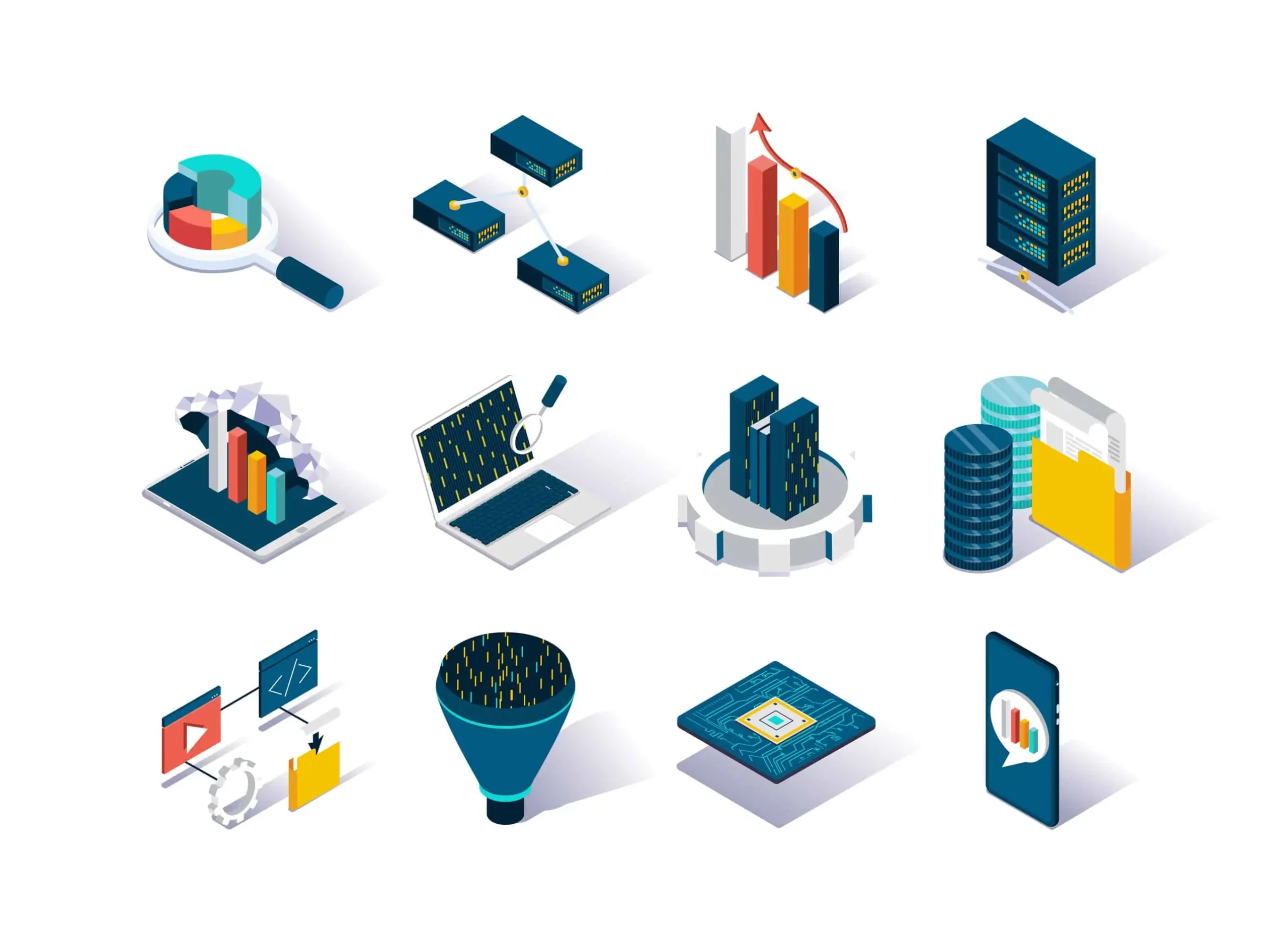 Plusieurs Pictogramme d'Infrastructure