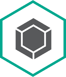 logo kaspersky icône à l'intérieur gris foncé
