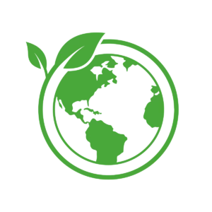 terre avec une grande feuille verte qui entoure le globe terrestre.