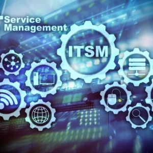 plusieurs ronds avec log ITSM bleu