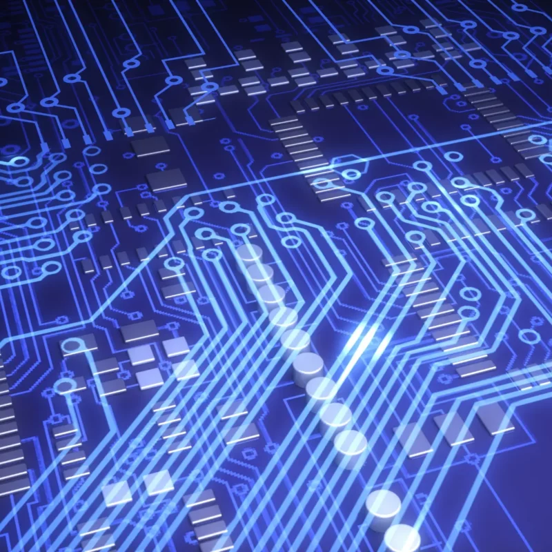 Carte informatique bleu avec plein de lignes