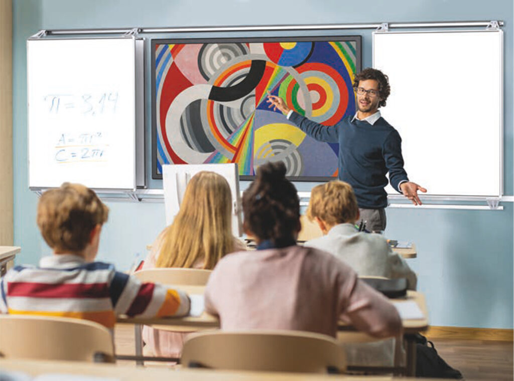 tableau coulissant pour une salle de classe