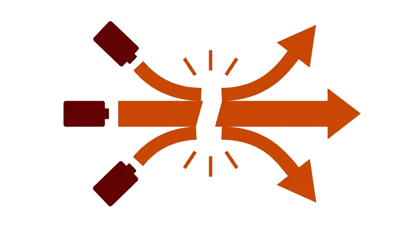 Icône réseau avec flux de données rayonnants